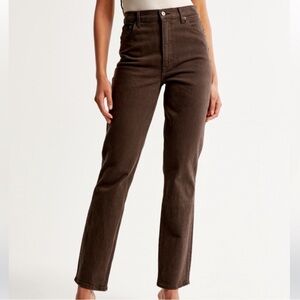 Abercrombie 90s straight ultra high rise Brown Jeans